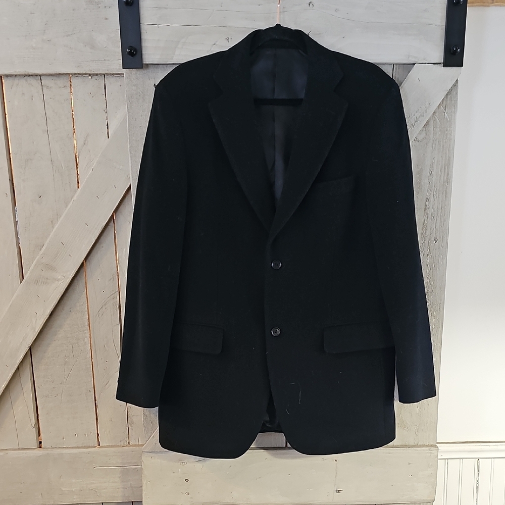 IZAC 4 men Classic Wool & Cashmere Black Men's Blazer